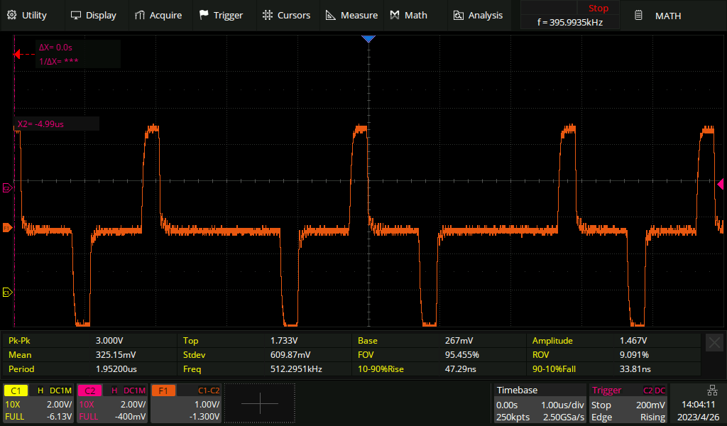 a clean live E1 signal