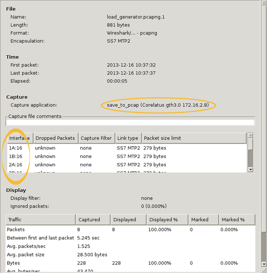 screen capture of the wireshark statistics dialog